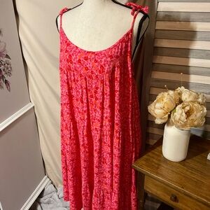 Wild Fable Vibrant Pink Floral Mini Dress